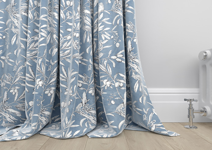Aviary Velvet, Denim - Made to Measure Curtain - Image 6